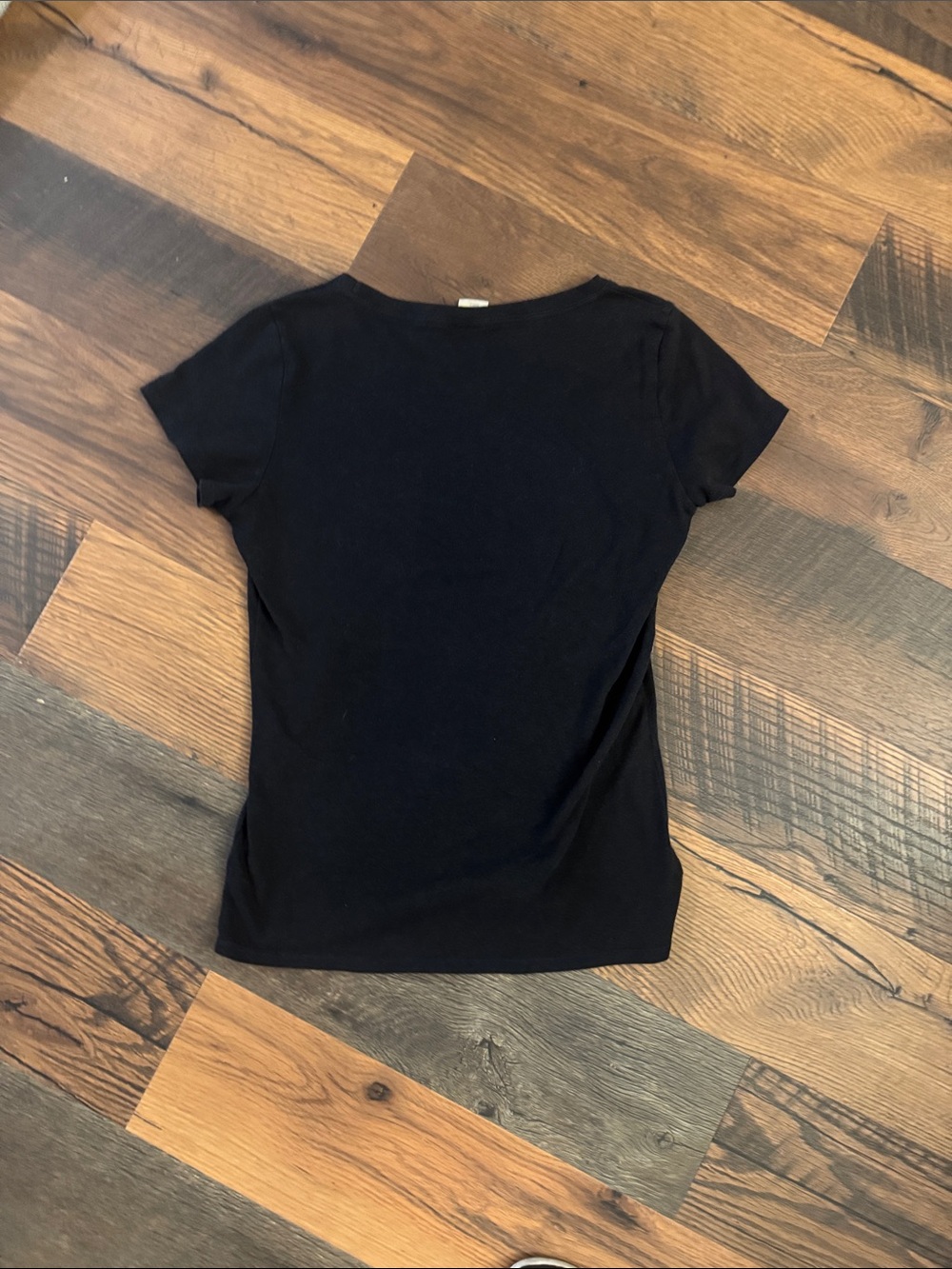 Hollister Black Tee with Pink & Yellow Floral Logo - Picture 3 of 3